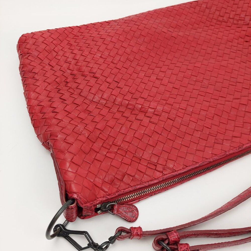 SOLD Bottega Veneta Red Intrecciato Woven Nappa Torchon Oversized Hobo Bag - Picture 7 of 16